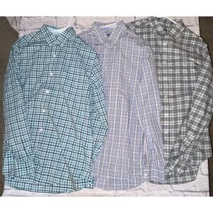J. McLaughlin Shirts Long Sleeve Mens Size Medium Lot Of Three Plaid‎